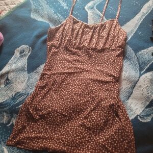 Brown floral Women's dress